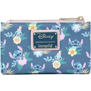 Loungefly Blue and Pink Disney Wallet
